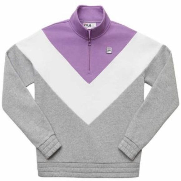 Deal 🔥🔥🔥FILA Logo Pullover 1/4 Zip Cotton Size Large - Picture 4 of 4